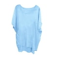 thumbnail image 2 of Meichang Womens Tops Oversized Short Sleeve T Shirts Solid Color Basic Tees Casual Loose Crew Neck Tee Shirts Lightweight Summer Tops, 2 of 4