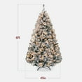 thumbnail image 3 of Best Choice Products 6ft Pre-Lit Holiday Christmas Pine Tree w/ Snow Flocked Branches, 250 Warm White Lights, 3 of 9