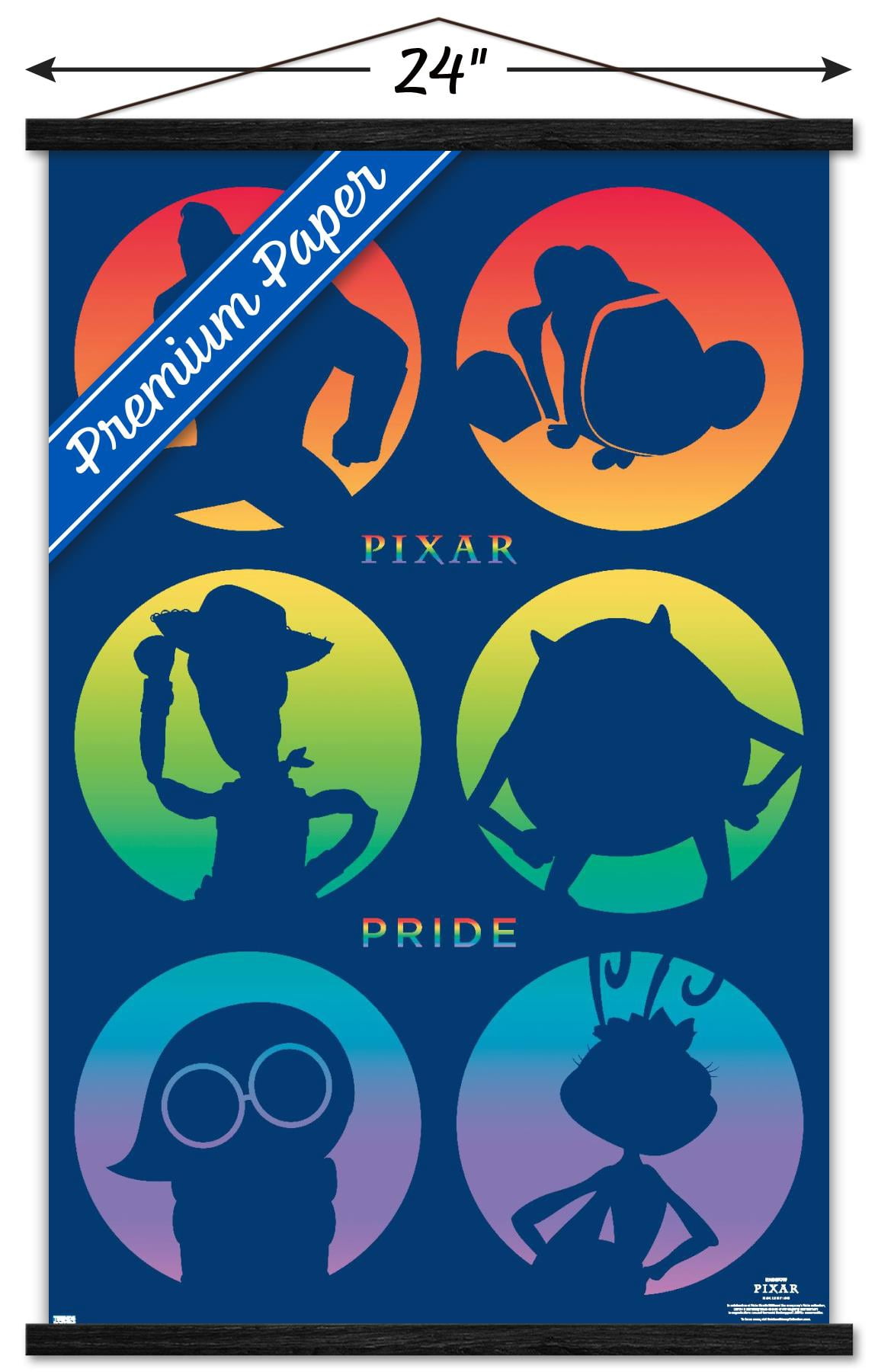 Disney Pixar - Character Pride Wall Poster with Magnetic Frame, 22.375" x 34"