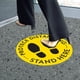 thumbnail image 5 of Adhesivo antideslizante Señal de piso Calcomanía para piso Stand Here Amarillo Leyfeng Pegatina antideslizante, 5 of 7
