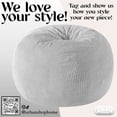thumbnail image 4 of Urban Shop , Ribbed Compressed Foam Kids and Teen Chair, Platinum Silver, 4 of 9