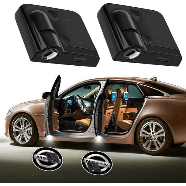 Proyector de logotipos para puerta de coche personalizado de 2 piezas. Personalice el logotipo de su puerta de coche. Luz de puerta inalámbrica para todos los coches.