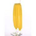 thumbnail image 6 of Aislor Women Belly Dance Side Split Yoga Pants Bloomer Trousers Perforance Yellow One Size, 6 of 7