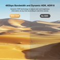 thumbnail image 3 of Cable HDMI RyzzRooa de 3 m, 8 K, 48 Gbps, paquete de 5 unidades, HDR10 eARC, 3 of 9