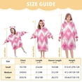 thumbnail image 4 of FORMRS Wearable Blanket Hoodie with Sleeves for Kids Cozy Flannel Sweatshirt, Heart Geometric, 4 of 7