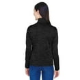 thumbnail image 2 of Ladies' Newbury Mélange Fleece Quarter-Zip - BLACK HEATHER - 2XL, 2 of 3