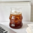 thumbnail image 4 of 1pcs Ribbed Glass Cups,18.65OZ Ripple Drinking Glassware Drinking Glass Cups,Vintage Glass Cute Iced Coffee Cups for Home Party,Drinking Water,Wine,Holiday Gifts for Friends,Family, 4 of 7