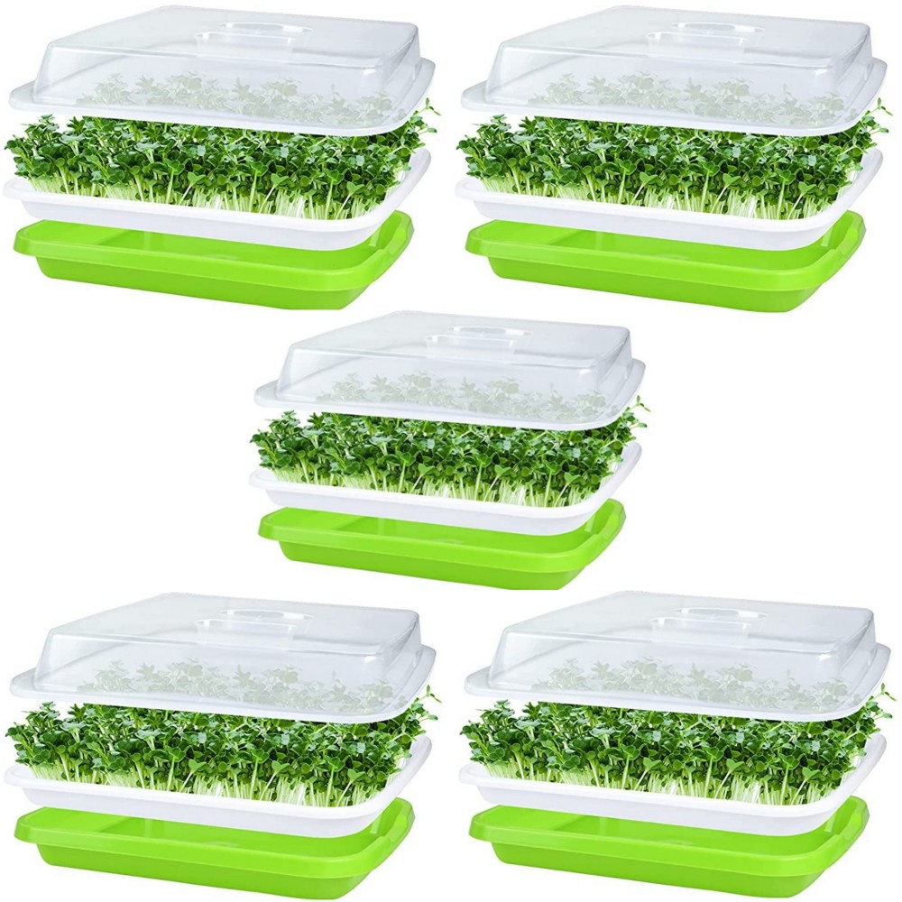 5 Pcs Seed Sprouter Tray, Happon Seed Germination Tray Nursery Tray for