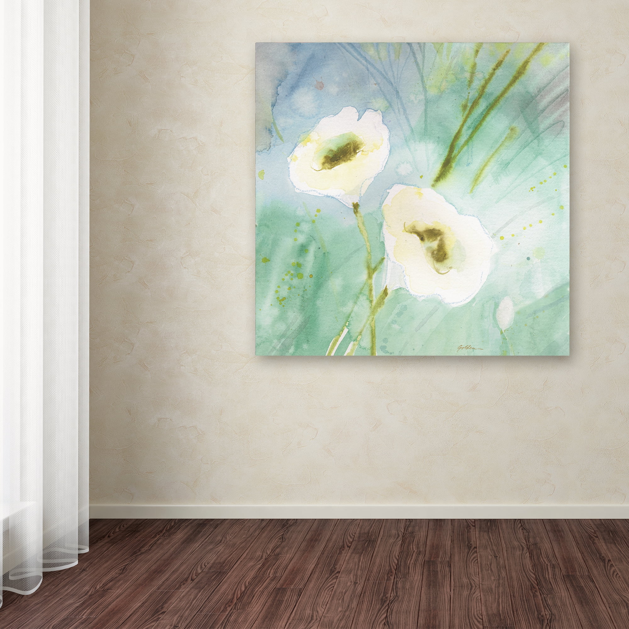 Trademark Fine Art 'Quiet Pond' Canvas Art by Sheila Golden