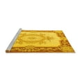 thumbnail image 2 of Ahgly Company Machine Washable Indoor Round Medallion Yellow French Area Rugs, 4' Round, 2 of 4