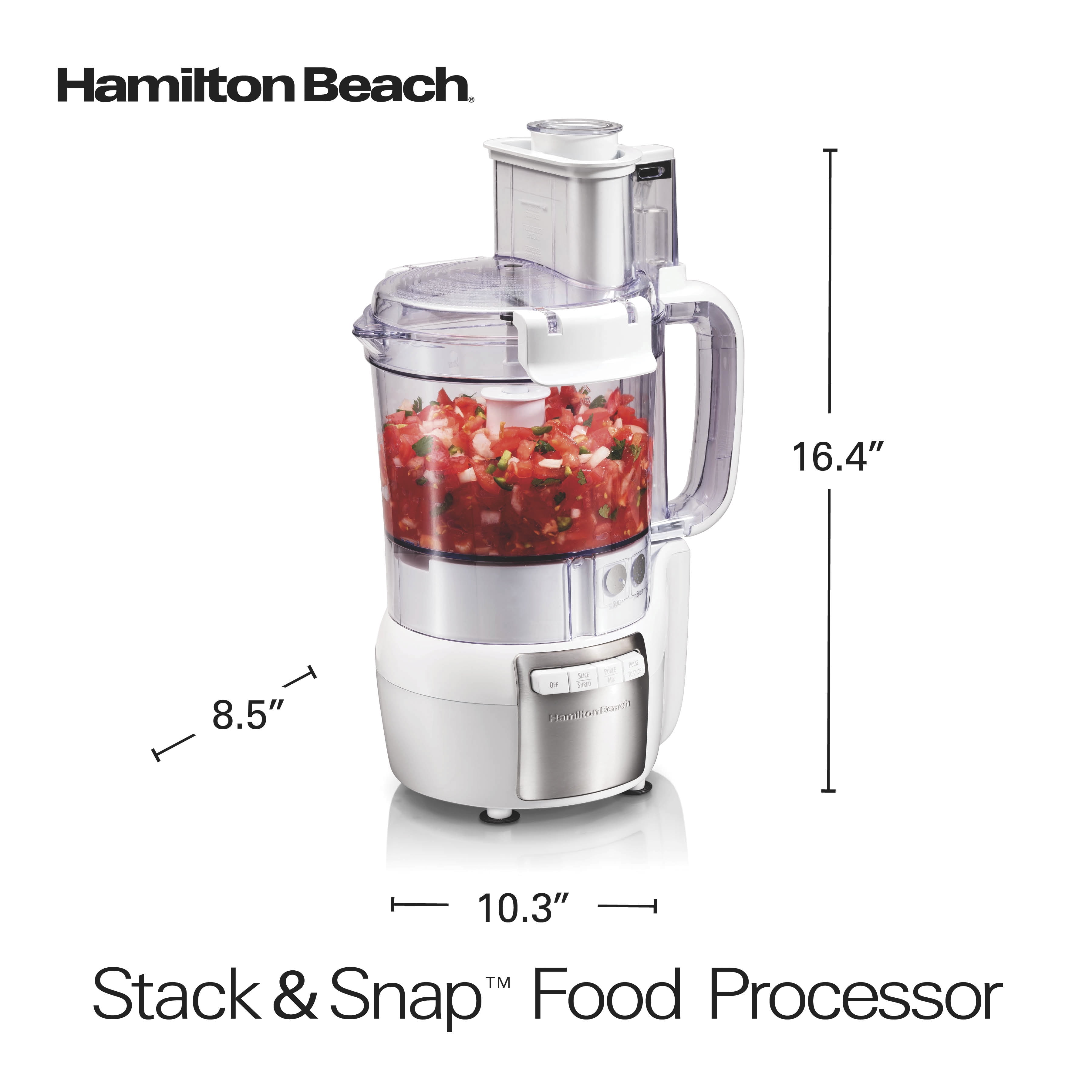 Hamilton Beach 12 Cup Stack and Snap Food Processor - Black - 70727 -  ShopStyle Kitchen Storage & Organization
