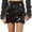 Black, variant on FrzhBrz Women's 2025 Sequin Bodycon Skirt Sparkly Ruched Mini Skirts Shiny Glitter Night Out Party Pencil Skirt