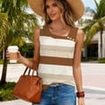 thumbnail image 7 of UPPADA Womens Summer Tank Tops Casual Sleeveless Eyelet Tops Button Neck Loose Fit Summer Blouse for Ladies Everyday Tanks Outfit and Layering,multicolor tank tops M, 7 of 7