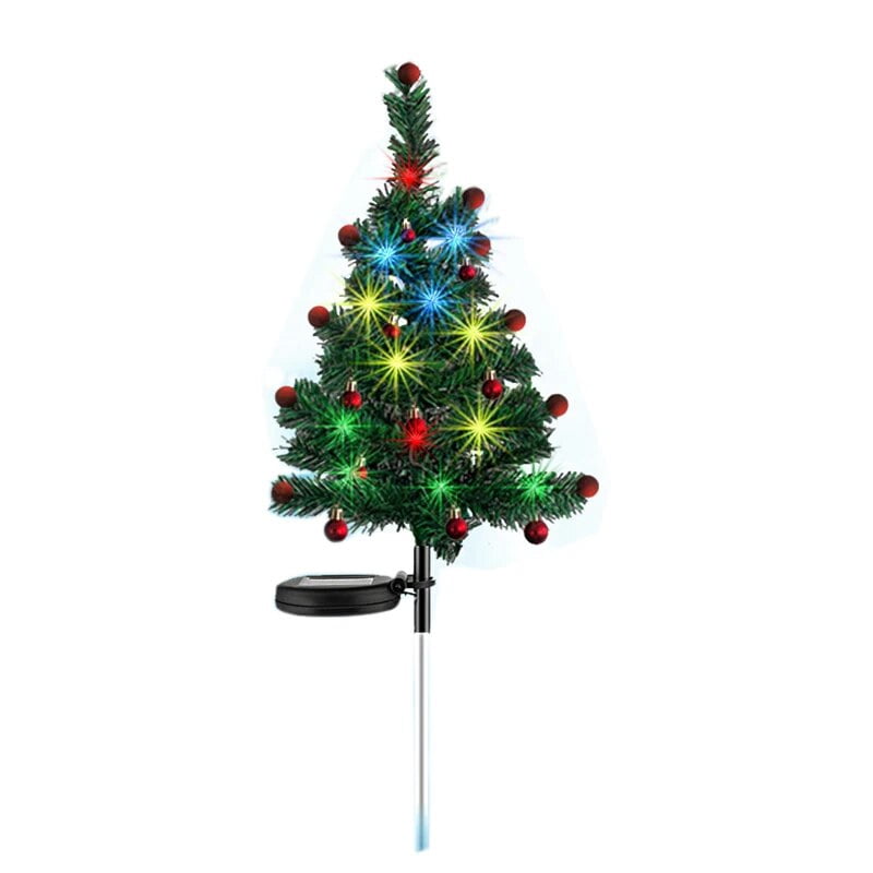 Paquete De 8 Luces Solares Para árbol De Navidad Para Jardín, Luces Solares Para Camino, Paisaje, Luces Preiluminadas Para árbol De Navidad Al Aire Libre, Impermeables, Para Decoraciones De Navidad, Camino