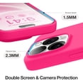 thumbnail image 4 of Entronix 3-in-1 Silicone Case Compatible with iPhone 15 Pro with Camera and Screen Protector, Hot Pink, 4 of 8