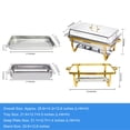 thumbnail image 2 of 2 Pack Semi-Gold-Plated Stainless Steel Chafing Dish Buffet Set, 8QT-9QT Rectangular Chafing Dish Set, Buffet Warmer for Hotel Catering, Parties, Weddings, Gold, 2 of 11