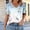 01 Navy, variant on Women's Fashion Spring/Summer Asymmetrical Print Basic T-Shirt, Button-Down Short-Sleeve V-Neck Top/Shirt
