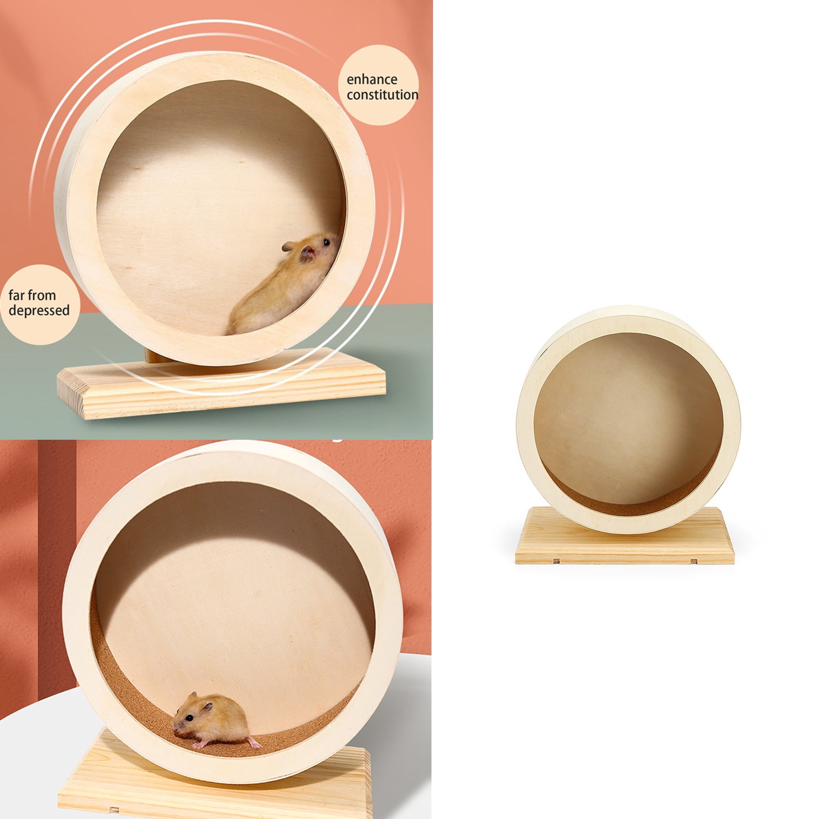 Hamster Wheel Mute Designs Running Wheel and Base for Small Use Promotes Health Pet Activity Roller Toy