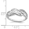 thumbnail image 2 of 925 Sterling Silver Diamond Heart Mom Ring Love, 2 of 6