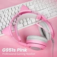thumbnail image 3 of Injueey Auriculares con cable Gamer Pink Cat Ear Auriculares Cute Phone PC con micrófono 3.5mm Gaming Phone Overear Gamer G951s Pink Cables de audio/vídeo, 3 of 6