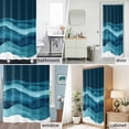 thumbnail image 6 of Water Ripple Fabric Shower Curtain Gradient Washable Shower Curtains for Bathroom, Waterproof Bath Curtain with Hooks Home Decor 72x84in, 6 of 8
