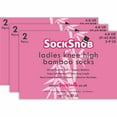 thumbnail image 2 of 6 Pairs Ladies Long Bamboo Socks | Sock Snob | Womens Breathable Plain/Patterned Knee High Socks, 2 of 2