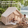 thumbnail image 6 of Inflatable Camping Tent – 420D Oxford Waterproof, Easy Setup Blow Up Tent with Hand Pump, Storage Bag, Glamping Air Cabin for 4-6 Adults, 6 of 7