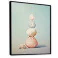 thumbnail image 2 of Designart "Seashell symmetryd Minimalist Gems I" Animals Floater Framed Wall Art Print, 2 of 7