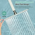 thumbnail image 5 of 12 Inch Rain Shower , High  Rainfall Showerhead Large Waterfall Shower   Thin Water Saving, Brushed Nickel 304 Stainless, 5 of 9