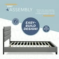 thumbnail image 6 of ClickDecor Hudson Upholstered Bed Queen Gray, 6 of 7