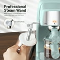 thumbnail image 3 of Coffee Machine, 3.5 Bar Espresso Cappuccino Machine with Milk Frother, 4 Cup Portable Coffee Maker for Latte, 800W Cappuccino, Gift for Coffee Lover, 3 of 7