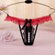 thumbnail image 2 of Gibobby Tangas de sexy mujer Bragas sexis de malla con borlas y para mujer, bragas caladas, bragas con cordones de ganchillo, tangas, lencería de G, ropa interior(Negro,M), 2 of 3