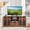 BLACK,Walnut wood, variant on MIYZEAL 57" Walnut Irregular Corner TV Stand with 7 Storage Spaces, Modern Entertainment Center with Drawer & Cabinets, Media Console for TVs up to 65", Living Room