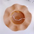 thumbnail image 4 of LNMQLPDBS Baby Girl Straw Hat 2-6 Years Girls Wide Brim Fancy Hat Summer Beach Hats with flower baby gifts for girl Ruffle Edge Sun Protection Hats for Kids holiday vacation cute hat Coffee One Size, 4 of 4