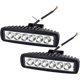 thumbnail image 1 of Barra de luz LED de trabajo de 12 V, 18 W, 15 cm, foco LED para coche, impermeable, IP67, luz antiniebla LED, luz de trabajo para 4x4, motocicleta, coche, camión, tractor, SUV, barco., 1 of 5