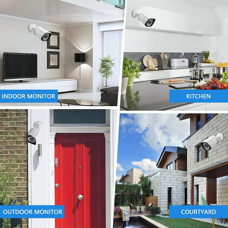 Security Camera System,DFITO 1080P 4CH Home Security Systems with