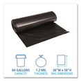 thumbnail image 4 of Boardwalk SH-Grade Can Liners 38 x 58 60gal 1.2mil Black 25/Roll 4 Rolls/Carton 519, 4 of 4