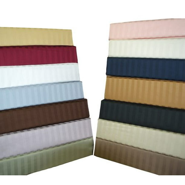 100 Cotton Attached Striped Waterbed Sheets 300 Thread Count Walmart