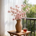 thumbnail image 6 of Artificial Peach Blossom Branch Faux Silk Flower Stem Realistic Decorative Branch Flexible Shapeable Design Long Lasting No Maintenance Home Vase Display for Living Room Bedroom Wedding Decor, 6 of 6