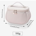 thumbnail image 3 of BKER Large Capacity Portable Retro Vanity Large Capacity Makeup Organizer For Water Proof Toiletry Portable Storage Travel For Ladies, 3 of 5