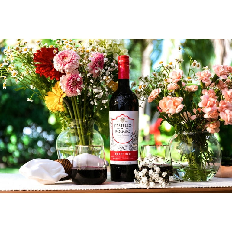 Castello Del Poggio Italian Smooth Red Wine, Full-Bodied, 750 ml