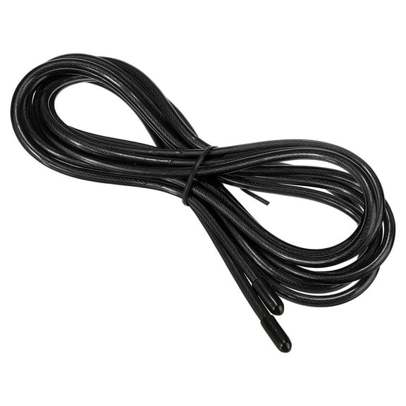 Uxcell 10Ft Speed Jump Rope Replacement Cable 4.5mm Professional Skipping Rope Replacement Black