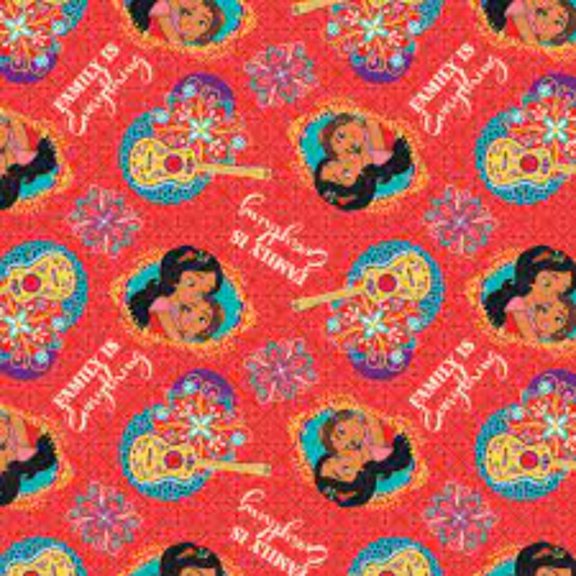 Elena of Avalor Peach Cotton Fabric