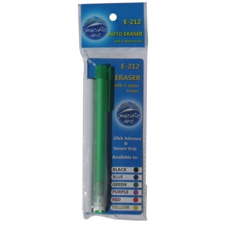 Click Retractable White Eraser Stick - Green
