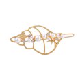thumbnail image 2 of MasteelfCA 3pcs Alloy Hollow Hairpins Sea Star Conch Shell Rhinestone Pearl Inlay Barrettes for Women Lady, 2 of 7