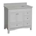 thumbnail image 2 of Abbey 36" Bathroom Vanity with White Cabinet and Quartz Top, 2 of 6
