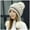 Beige, variant on Women Winter Knitted Beanie Hat with Pompoms Ski Snow Ear Flaps Sherpa Knit Thick Warm Soft Hats Windproof for Cold Weather Beanie for Women Beige One Size