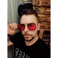 thumbnail image 4 of Gafas de sol AIEYEZO Tony Stark vintage con montura metálica cuadrada, 4 of 7
