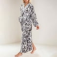 thumbnail image 5 of Long Sleeve Cotton Robes for Women Fuzzy Women's Nightgowns & Sleepshirts Oversize Length Women's Sleepwear House Womens Robe Grey, 5 of 5