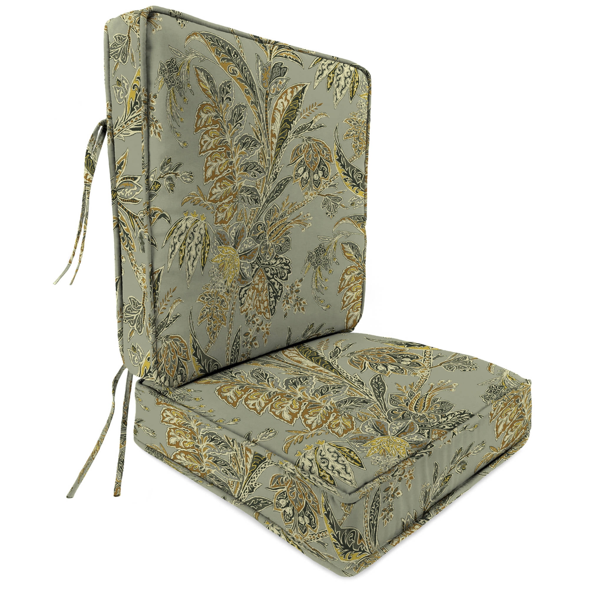 Jordan Manufacturing Outdoor Patio 2 Pc Boxed Seat Chair Cushion Jordan Manufacturing Outdoor Patio 2 Pc Boxed Seat Chair Cushion With Piping Cayo Vista Black Sand Com